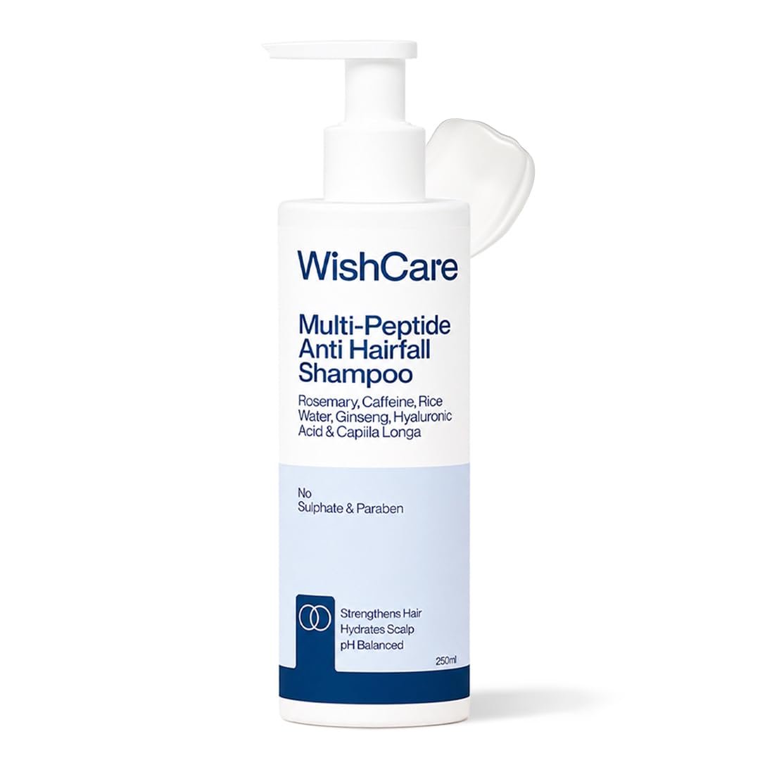 WishCare Multi Peptide Anti Hairfall Shampoo with Rosemary - Controls Hairfall - Boosts Hair Growth