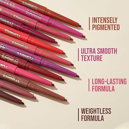 INSIGHT Glide On Lip Liner - Brownie Points | Intensely Pigmented | Ultra Smooth Texture | Long lasting Formula | Weightless Formula - 0.3 g - Image 4