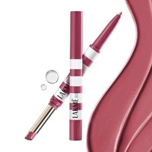 Lakme 9to5 Hya Beach Edit, Lipstick + Liner Duo, Afterhours Red, Infused with Hyaluronic Acid, Vitamin E, Jojoba Oil, Comfortable Matte Finish, SPF Powered, Hydrating Lipstick, 2+0.2 g